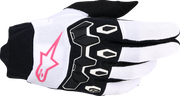 Alpinestars Stella Full Bore V2 Damen-MX-Handschuhe – Schwarz/Weiß/Neonpink