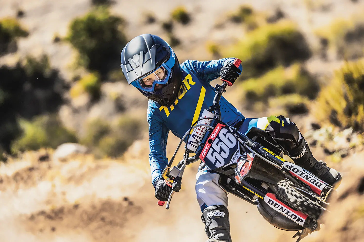 Thor Youth Sportmode Brave Jersey – Blau, Gelb