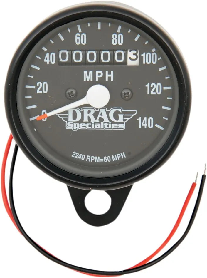 Drag Specialties 2,4" Mini-Mechanischer Tachometer
