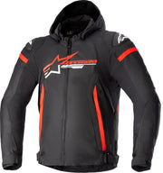 Alpinestars Zaca Wasserdichte Jacke für Motorradfahrer - Schwarz/Weiß/Leuchtend Rot