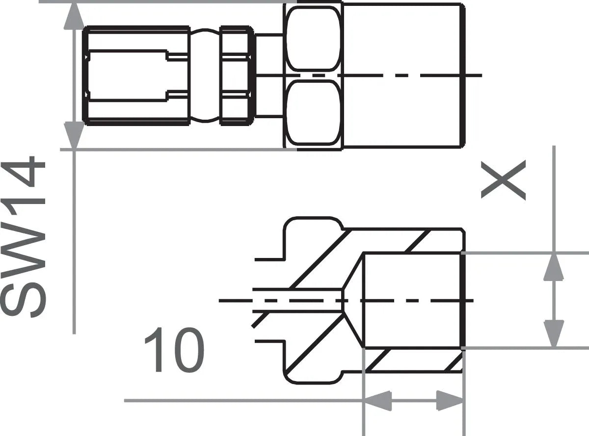 TRW Varioflex-Anschlussstück für M10 x 1,25 Schlauchverbindung