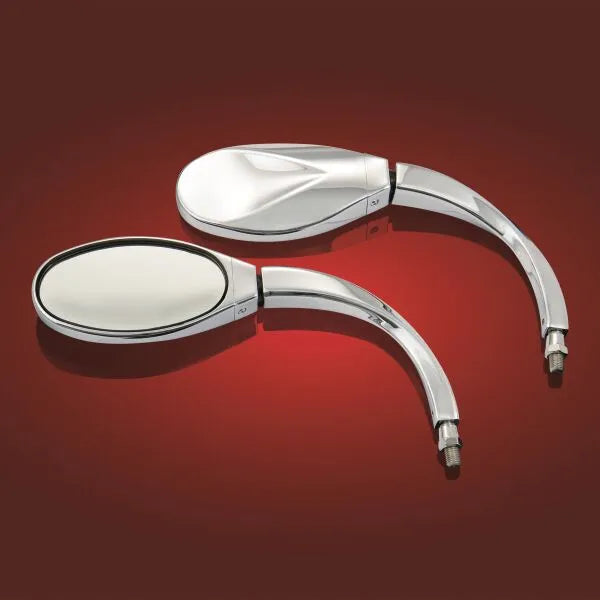 Zeigen Sie den verchromten, gedrehten kurzen Spiegel