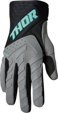 Thor Spectrum Jugendhandschuhe - Schwarz/Grau/Mint