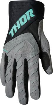 Thor Spectrum Jugendhandschuhe - Schwarz/Grau/Mint