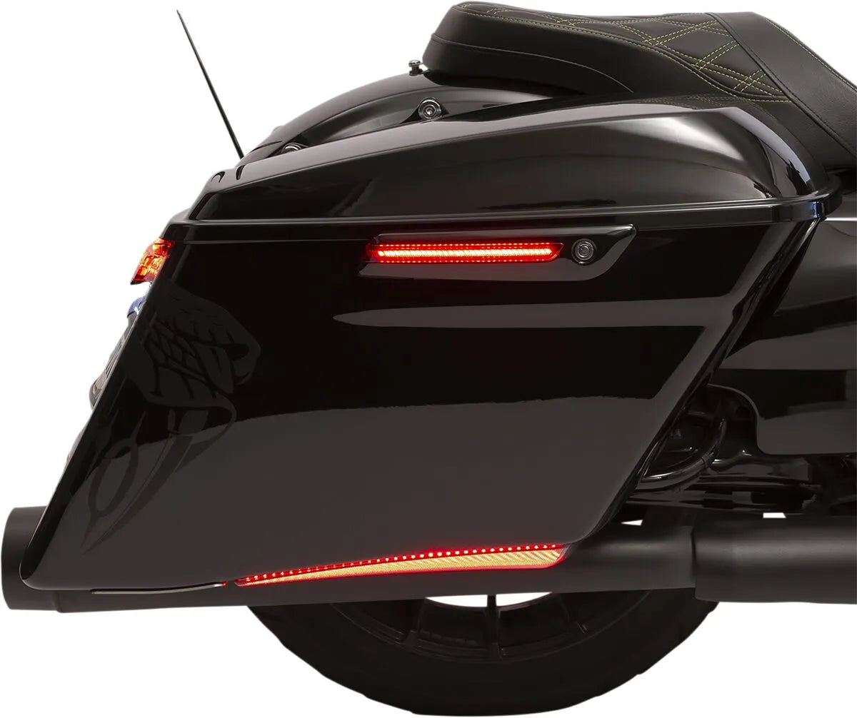 Ciro LED-Satteltaschen-Scharnierabdeckungen – Schwarz