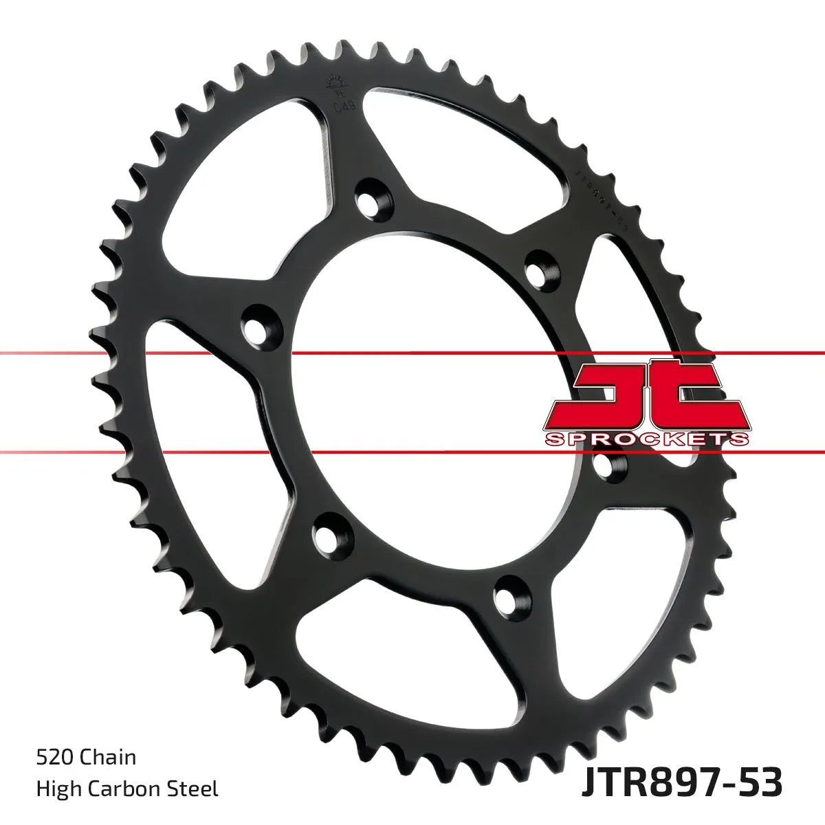 JT Sprockets Stahl-Kettenrad hinten 520-53 Zähne