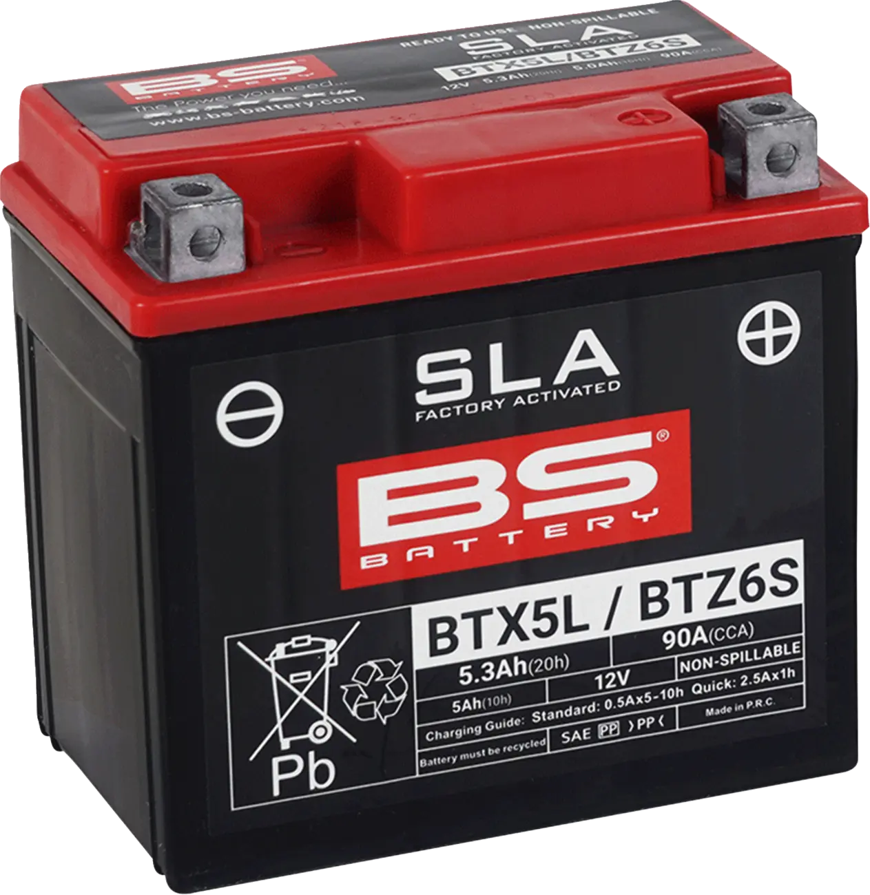 BS Battery AGM Wartungsfreie Batterie - 12 V 5 Ah