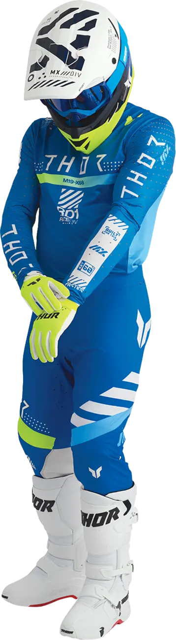 Thor Sportmode Synth Hose – Blau/Weiß/Gelb