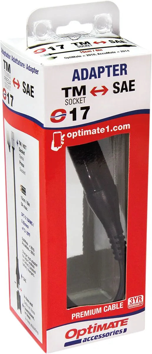 Tecmate Optimate Ladekabeladapter - SAE-Anschluss