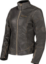 Icon Damen-Motorradjacke Tuscadero3™ – Schwarz/Gold