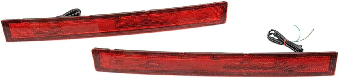 Parts Unlimited Satteltaschen-Seitenlichtglas – Rot