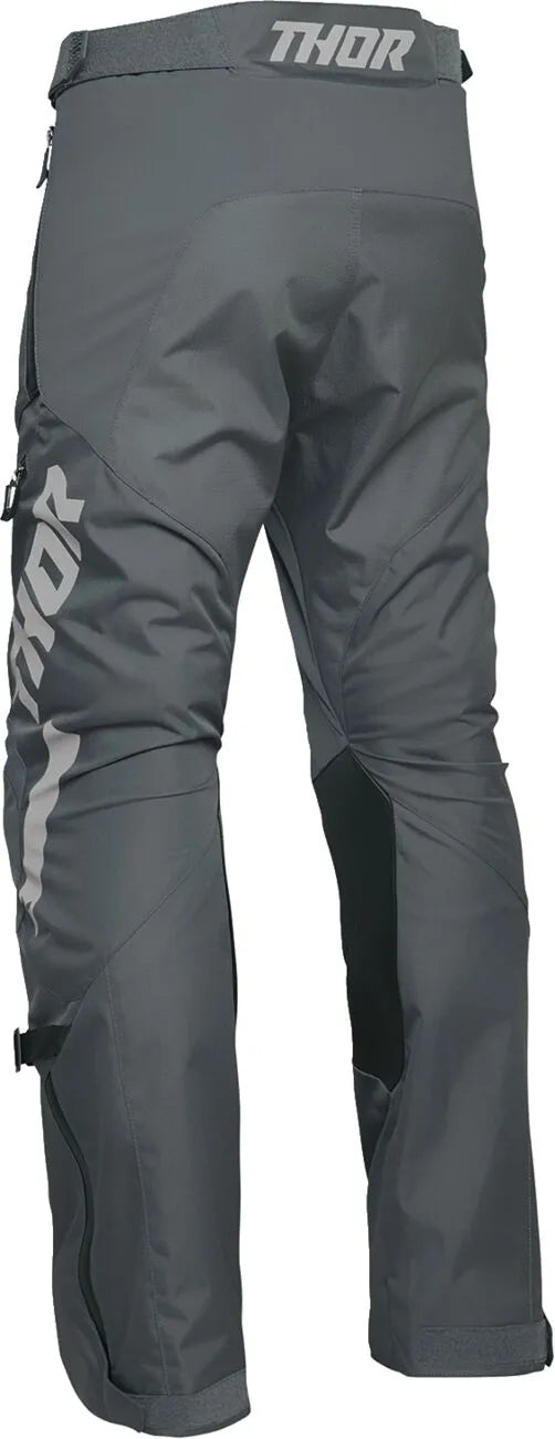 Thor Terrain Dual-Sport-Hose mit Überstiefeln – Schwarz/Hellgrau/Anthrazit