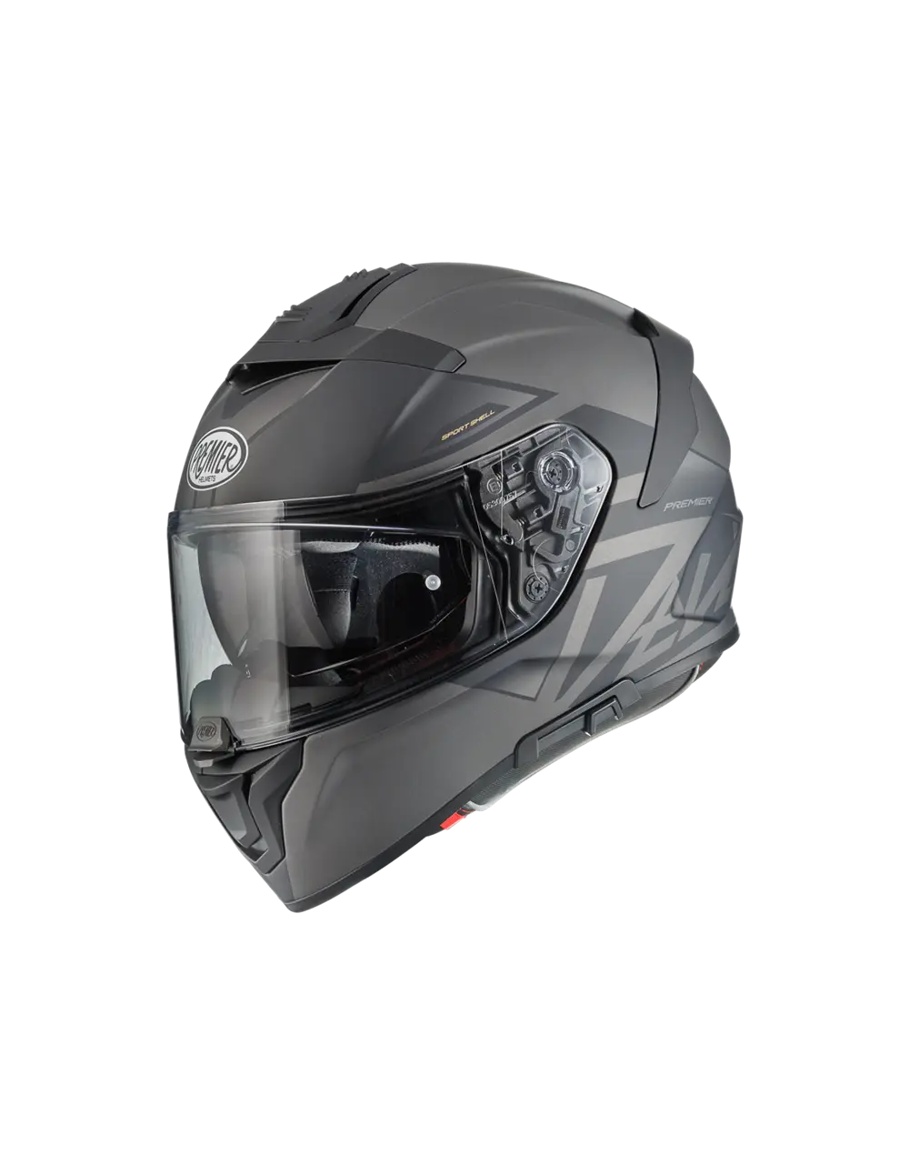Premier Helmets Devil Mn Integralhelm – Mattgrau/Schwarz