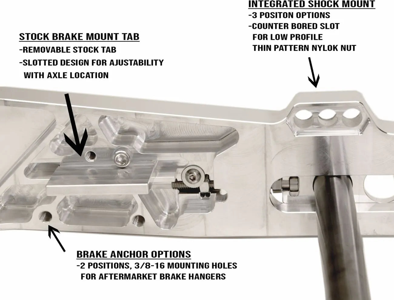 Aluminium-Schwingarm von Alloy Art für kundenspezifische Anwendungen