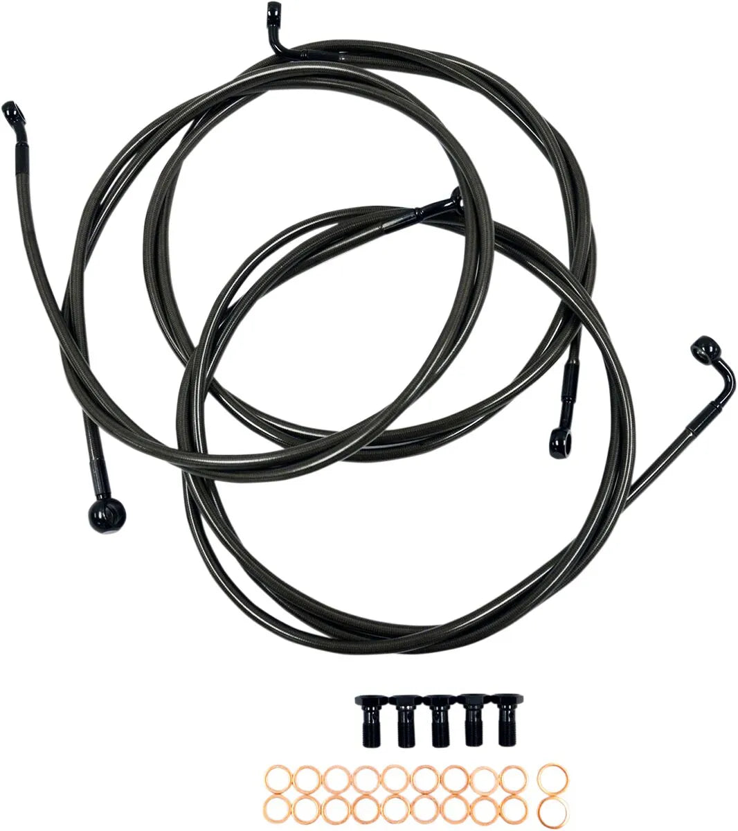 La Choppers Midnight Stahlflex-Bremsleitungssatz mit ABS