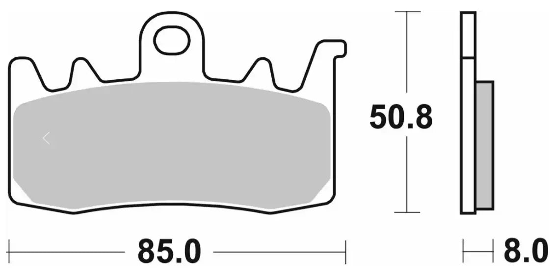 SBS HS Street Excel Sinter-Bremsbeläge für die Vorderachse