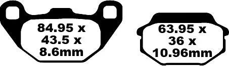 EBC SFA Serie Organische Scooter-Bremsbeläge