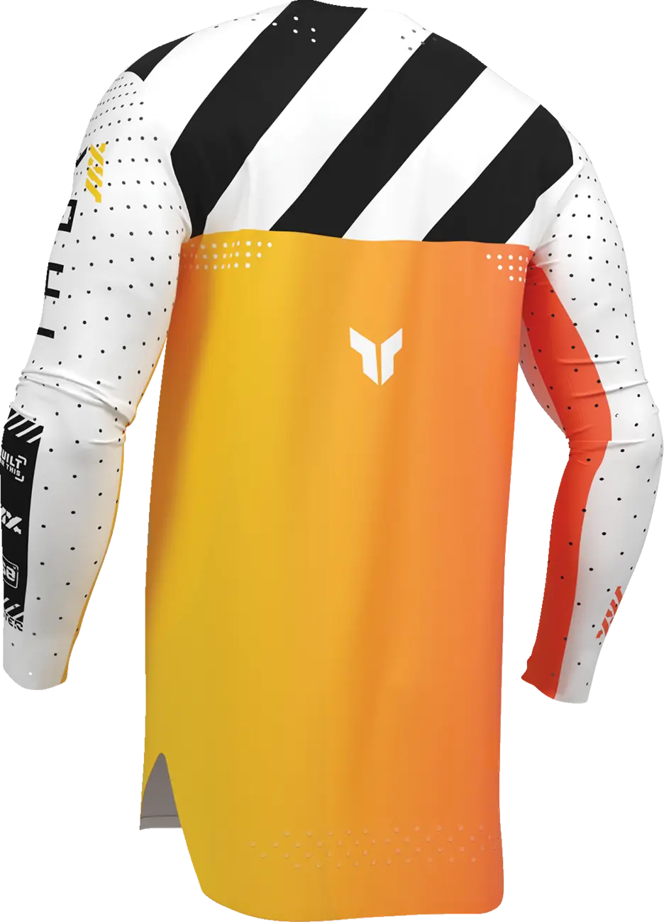 Thor Sportmode Synth Jersey – Schwarz/Gelb/Weiß/Orange