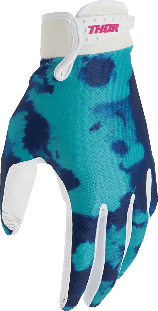 Thor Youth Launchmode Bleach Handschuhe – Aqua/Weiß