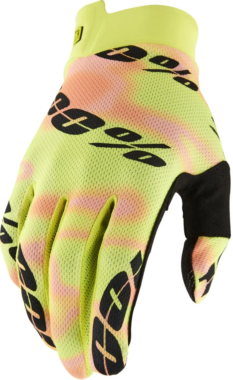 100% iTrack Handschuhe – Schwarz/Rosa/Gelb