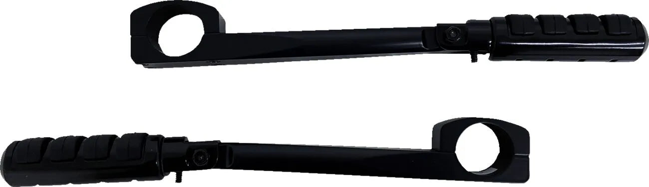 Rivco Highway Fußrastenhalterungen – Schwarzes Aluminium