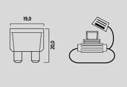 Flosser 10A Standard-Stecksicherungen