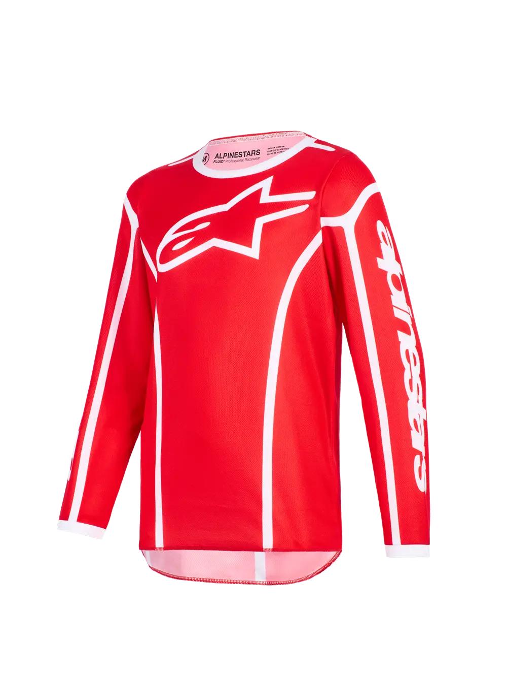 Alpinestars Fluid Apex Jersey für Kinder und Jugendliche – Rot/Weiß