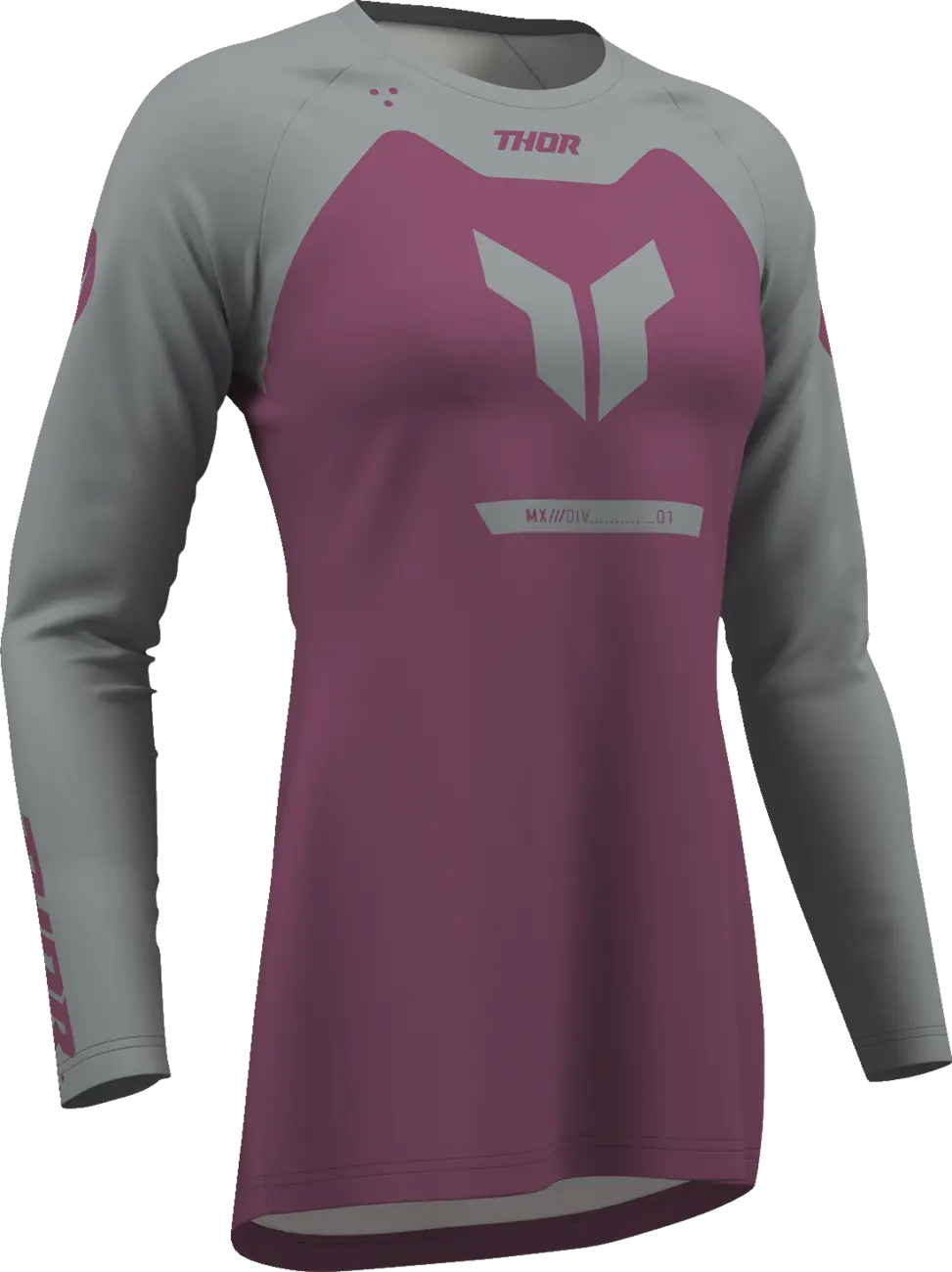 Thor Damen Ridemode Menace Jersey - Grau/Lila