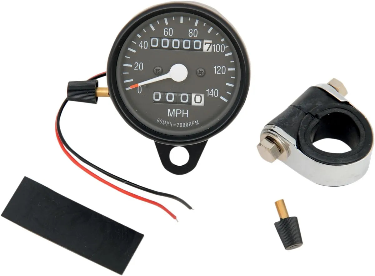 Drag Specialties 2,4" Mini-Mechanischer Tachometer