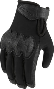 Icon Pdx3 Wasserdichte Motorradhandschuhe – Schwarz