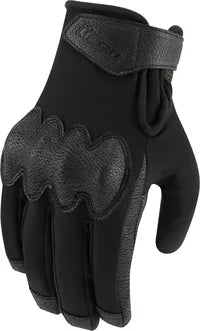 Icon Pdx3 Wasserdichte Motorradhandschuhe – Schwarz