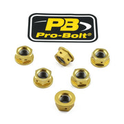 Pro Bolt Aluminium-Kettenradmuttern - Gold (6er-Pack)