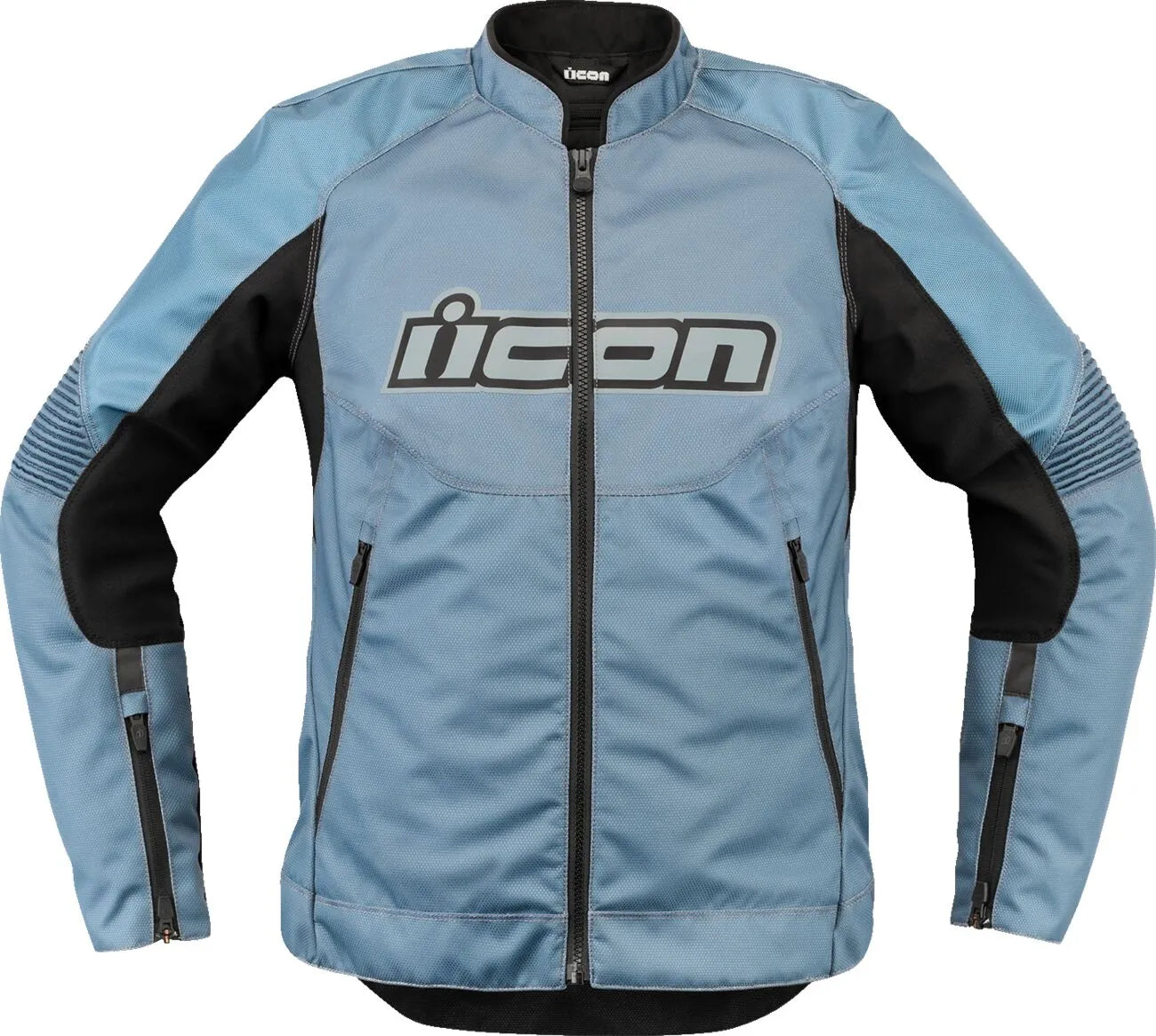 Icon Overlord3™ Damen-Motorradjacke – Schwarz/Hellblau