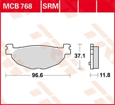 TRW SRM Serie Sinter-Roller-Bremsbeläge
