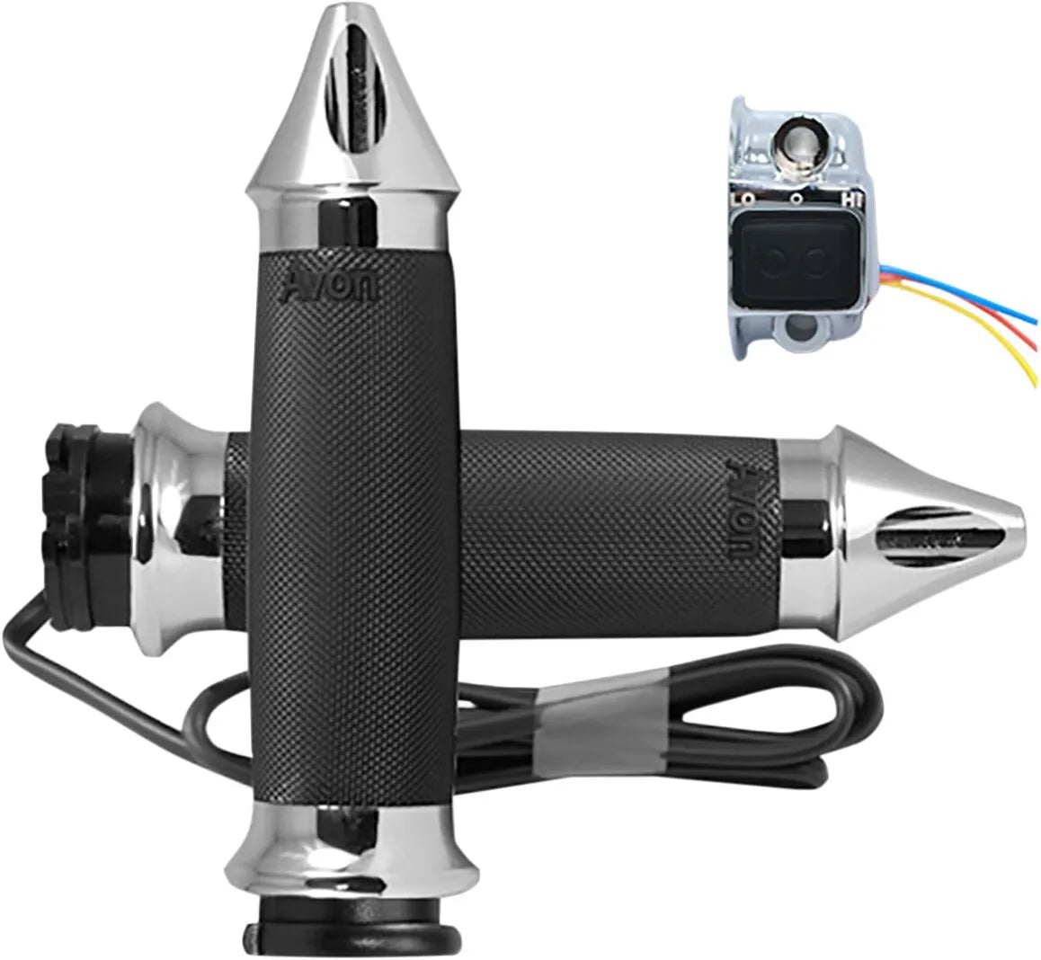 Avon Grips Heizgriffe 1 Zoll Schwarz/Chrom