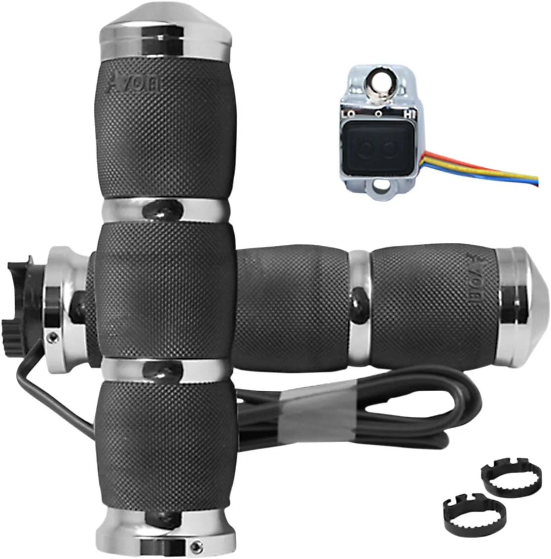 Avon Grips Heizgriffe 1 Zoll Schwarz/Chrom