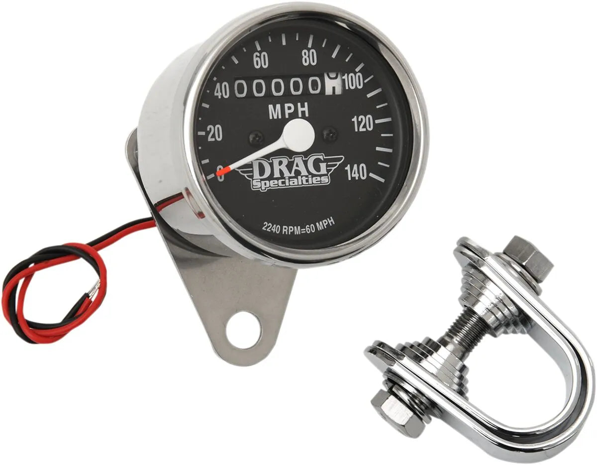 Drag Specialties Mini-Tachometer 0-225 km/h