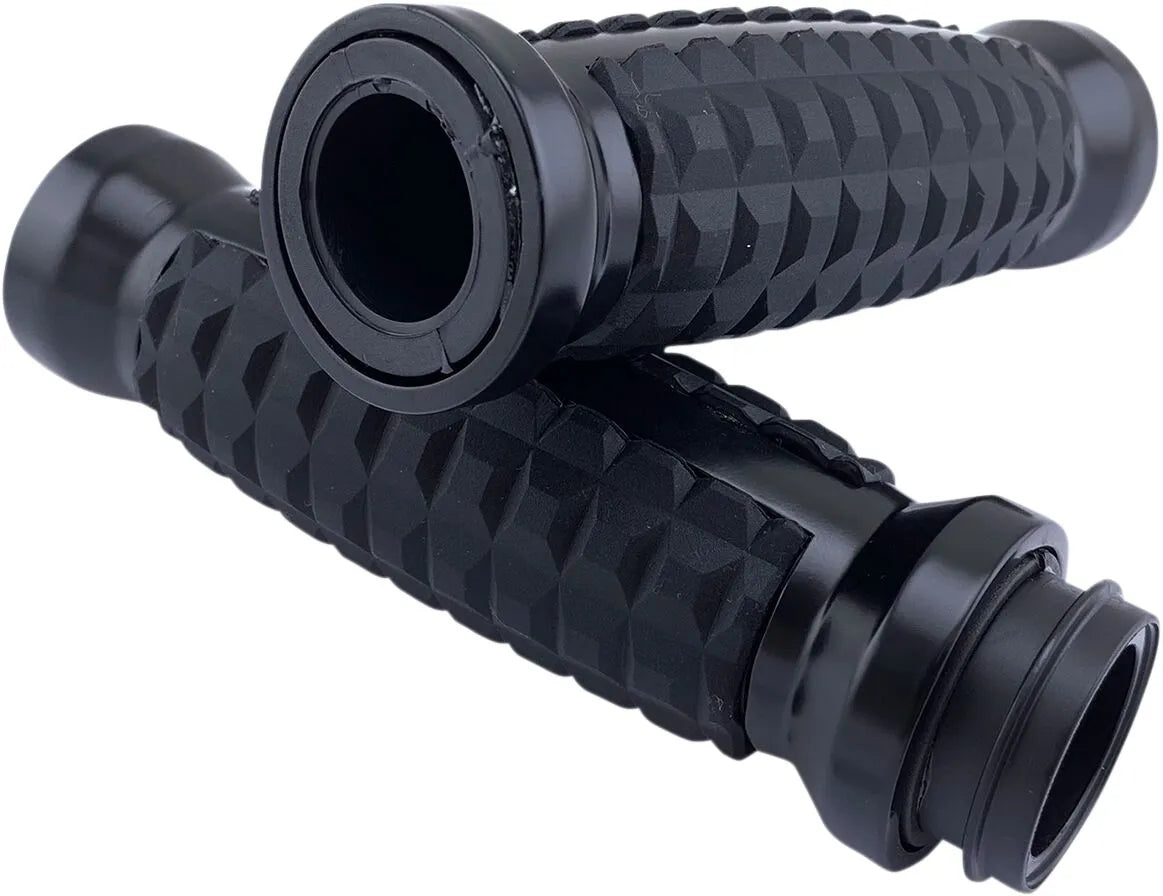 Drag Specialties Granatengriffe – Schwarz, 1 Zoll