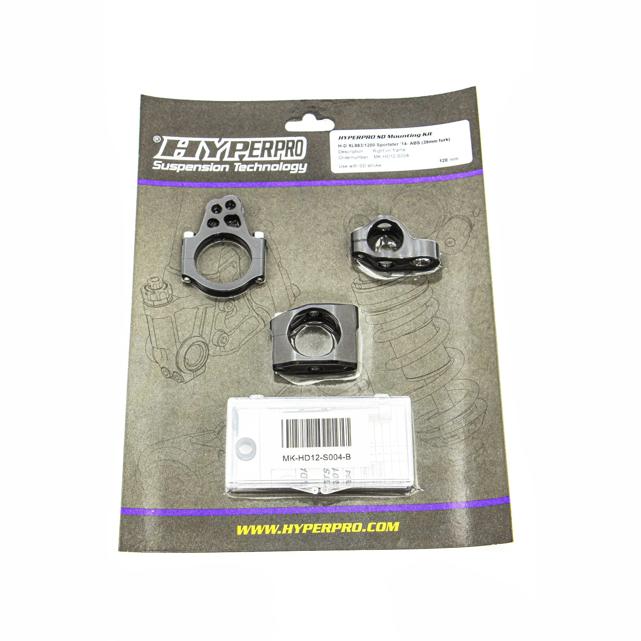 Hyperpro Lenkungsdämpfer-Montagesatz Schwarz