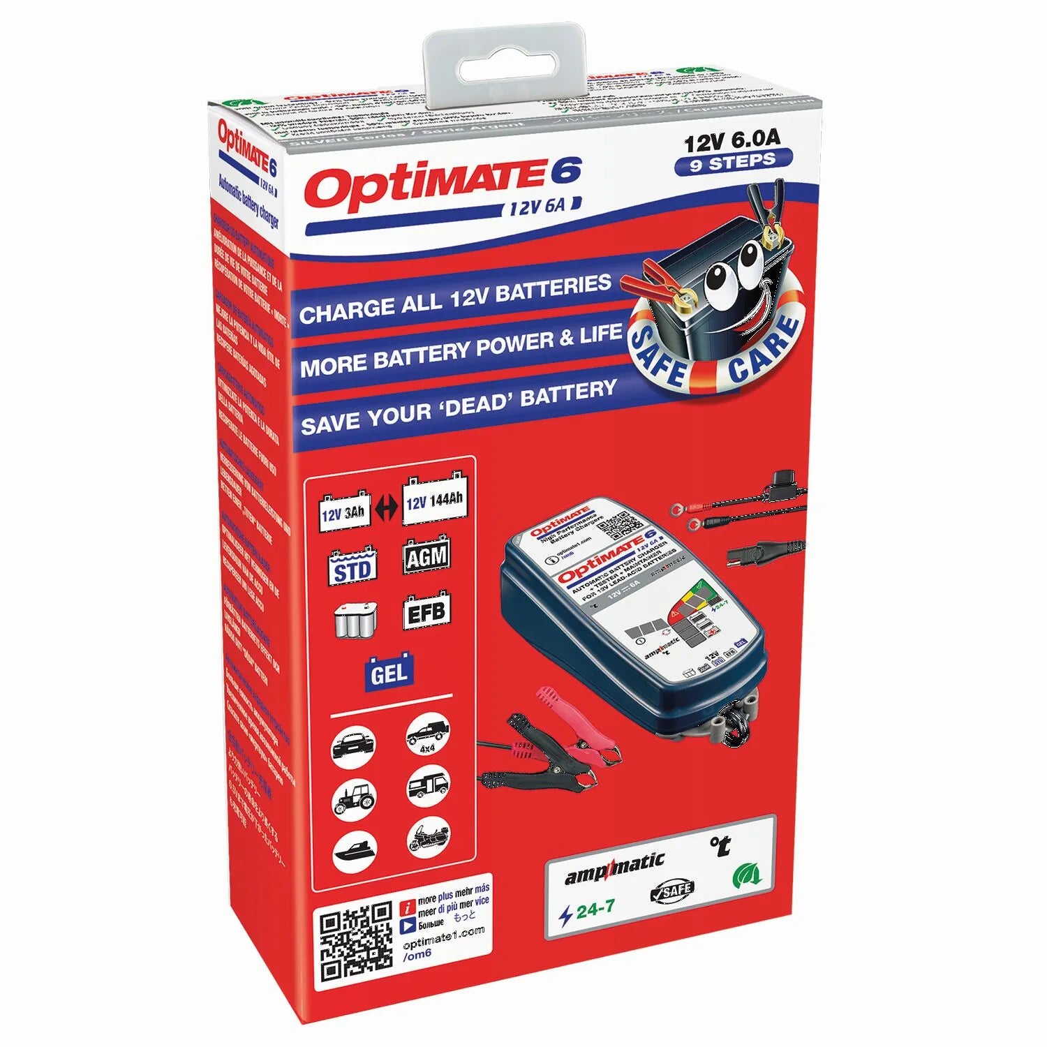 Tecmate Optimate 6 Select 12V Akkuladegerät/Netzteil