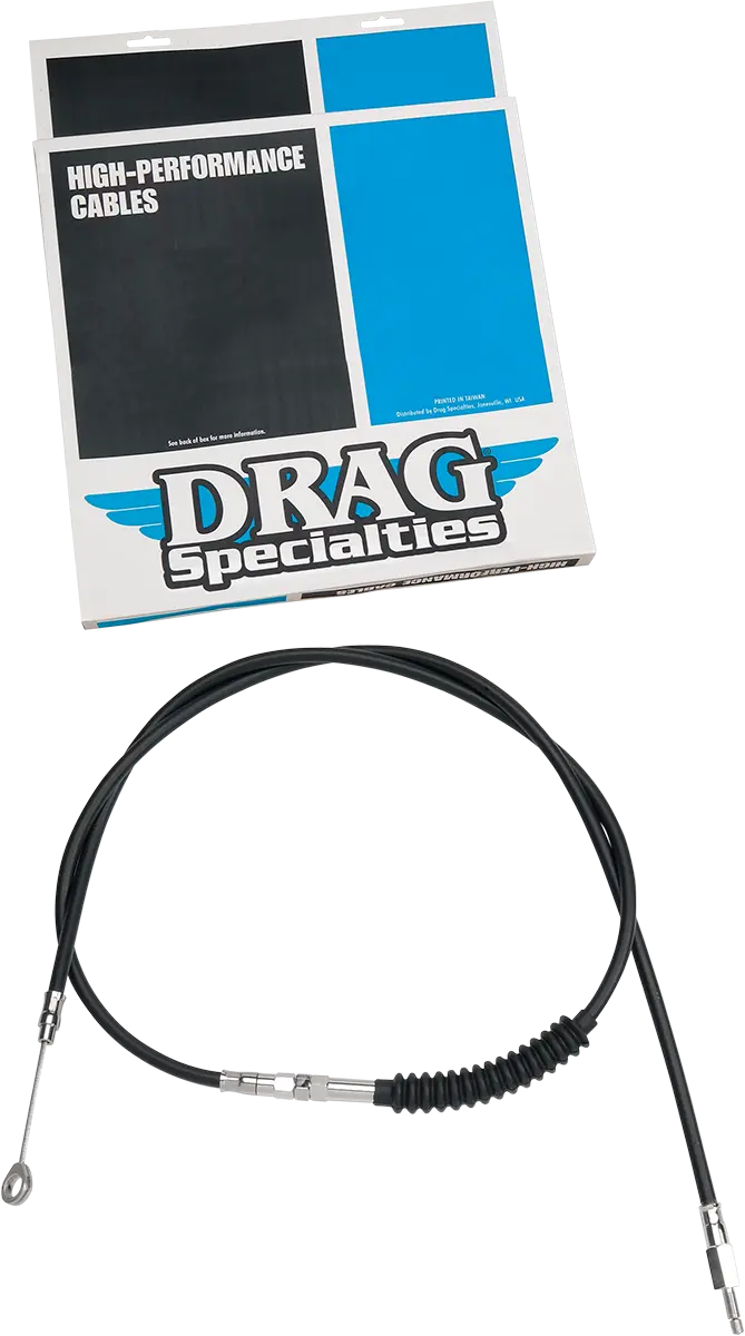Drag Specialties Hocheffizientes Kupplungskabel aus schwarzem Vinyl
