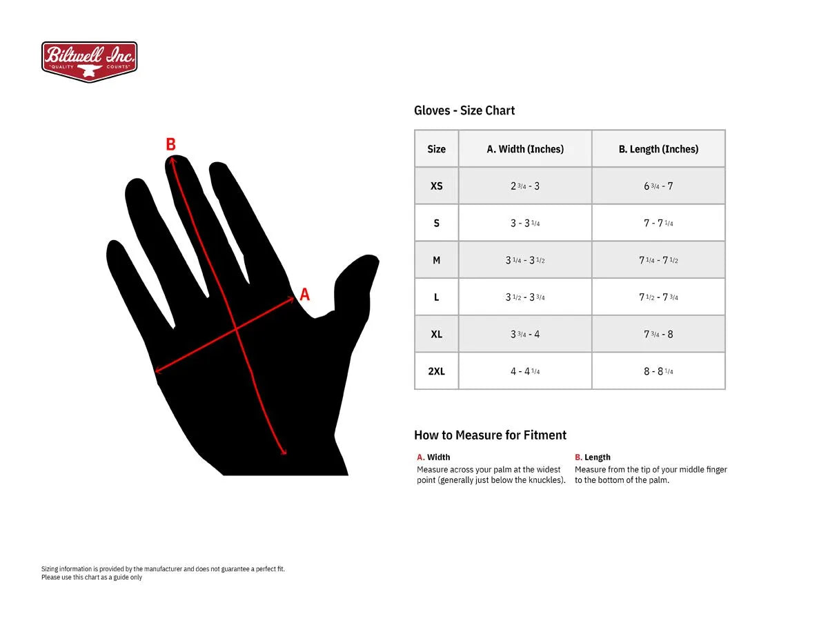 Biltwell Motorradhandschuhe – Schwarz/Blau/Rot/Weiß