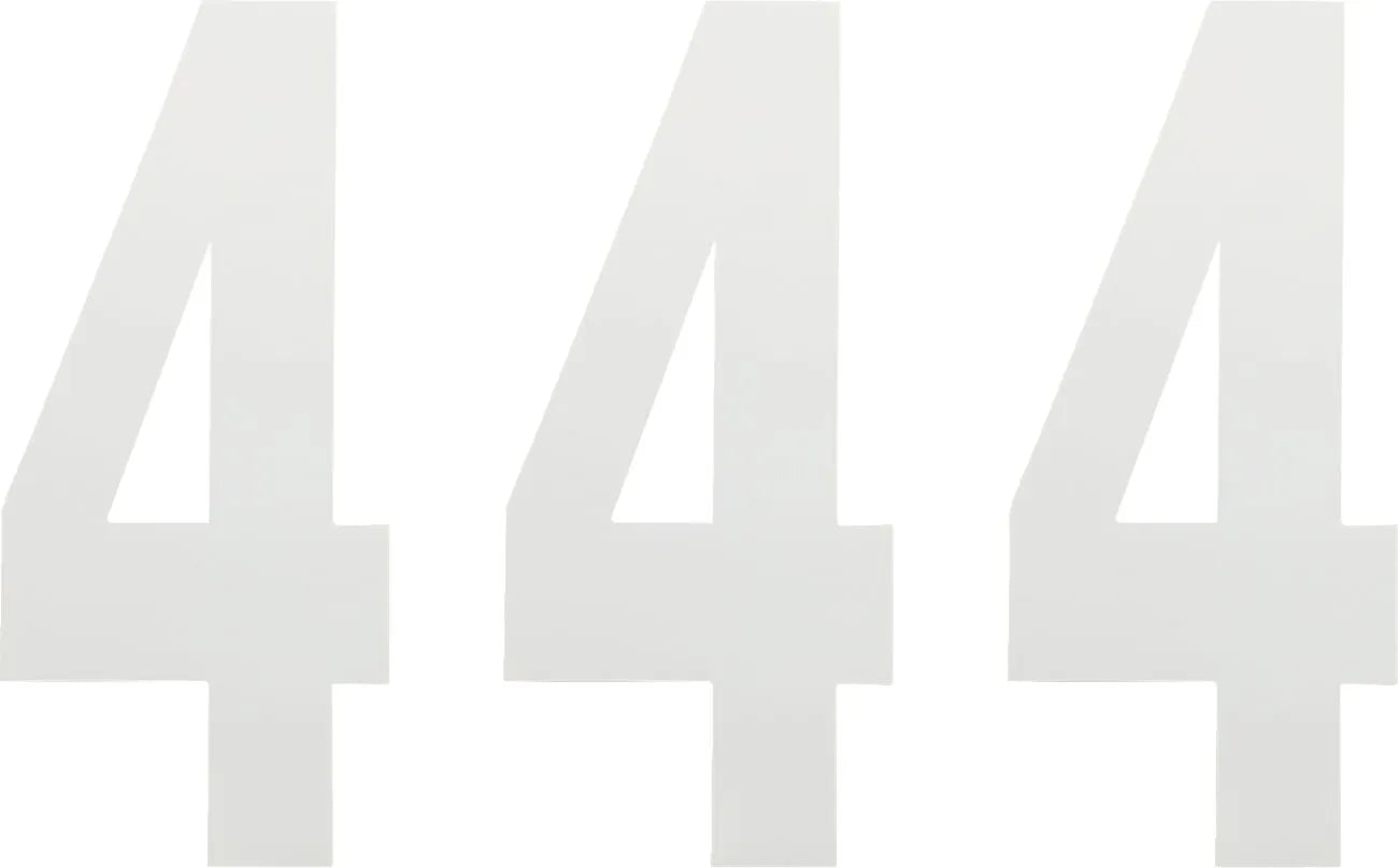 Factory Effex Weiße Nummer 4 Kennzeichengrafik 3er-Pack