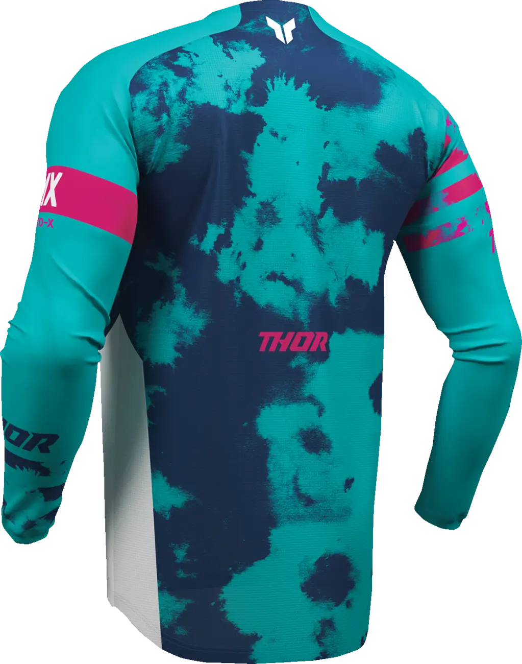 Thor Youth Launchmode Bleach Jersey – Blau/Rosa/Weiß/Türkis