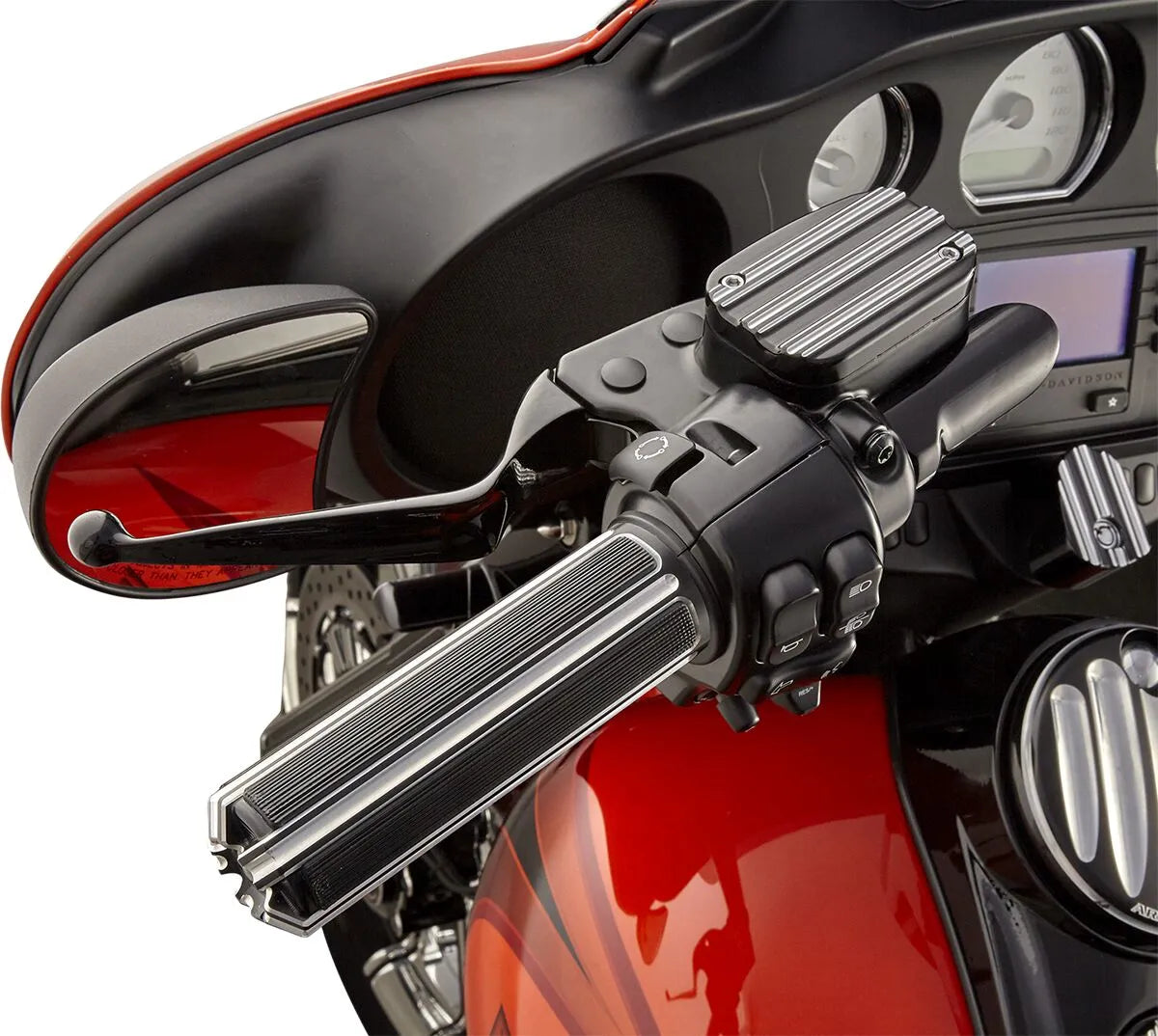 Arlen Ness 10-Gauge Komfortgriffe - Schwarz/Chrom