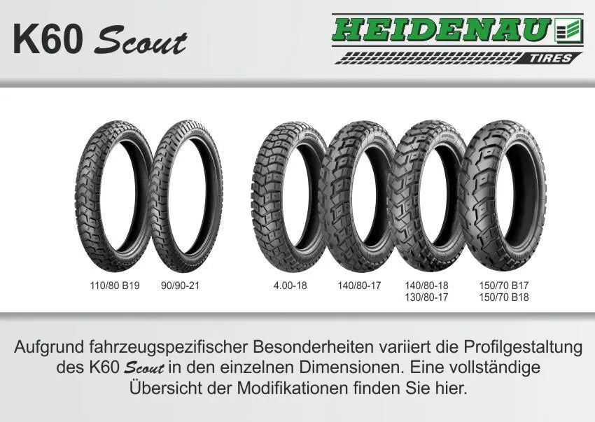 Heidenau K60 Scout Reifen 120/90-17 Dual Sport Hinten