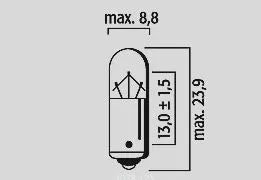 Zahnseide-Glühbirnen - 12V 3W Ba9s