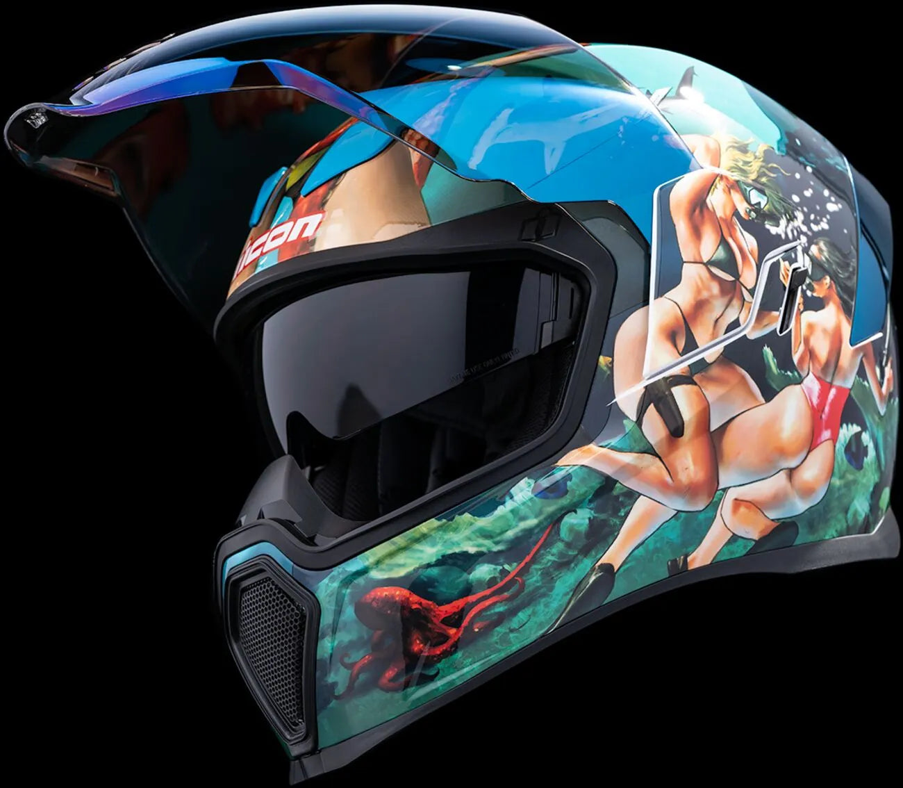Icon Airflite Pleasuredome 4 Integralhelm Blau