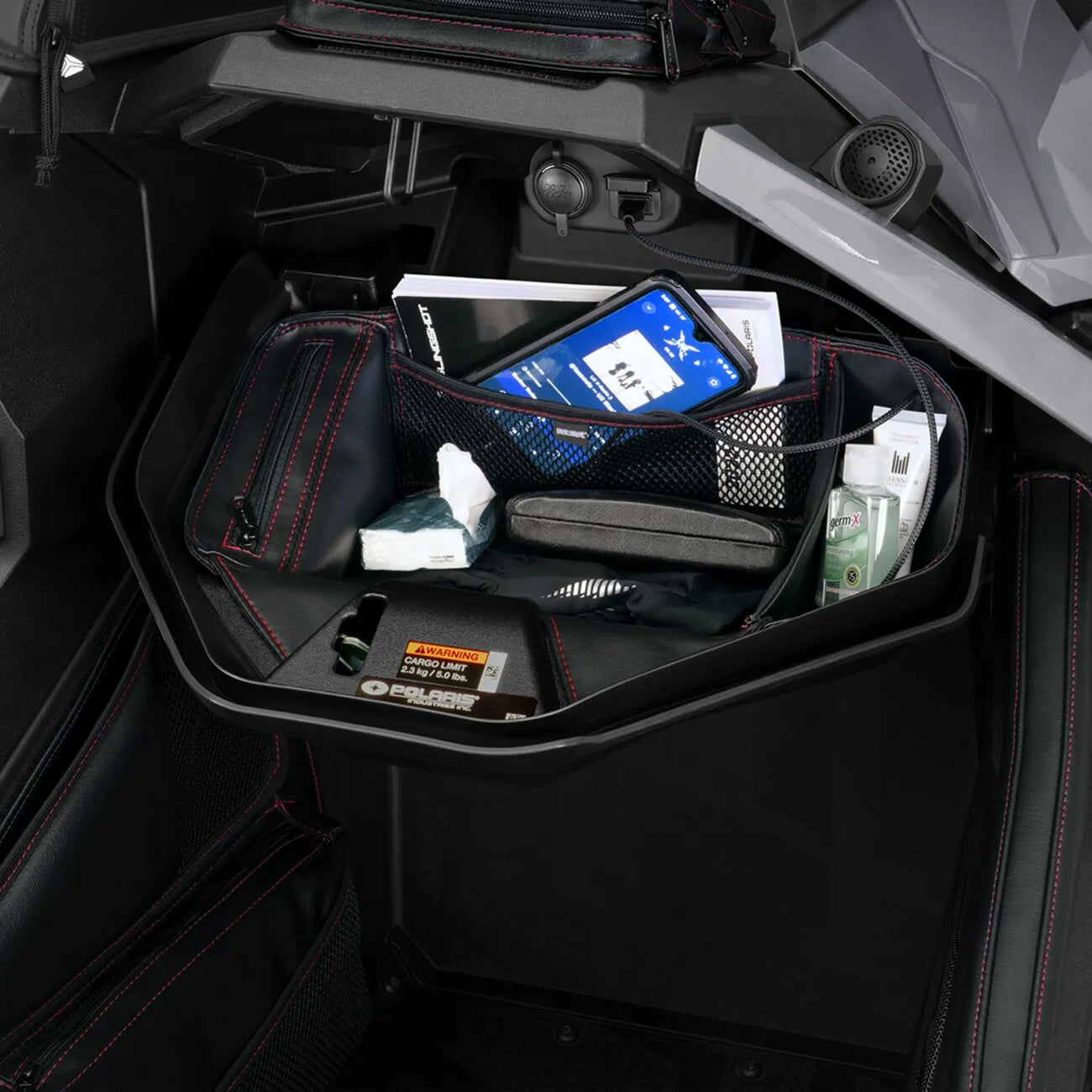 Chrome Handschuhfach-Organizer für Polaris Slingshot