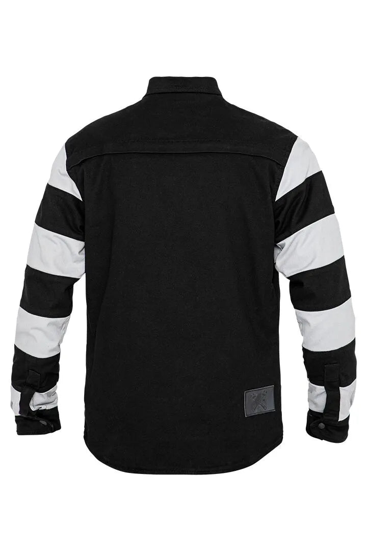 John Doe Prison Motorradjacke - Schwarz/Weiß